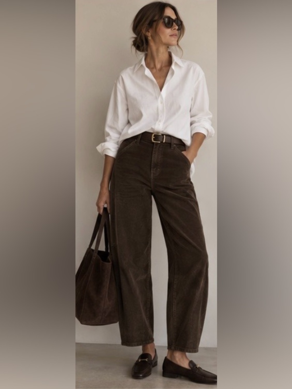 Habitual Brant High Rise Barrel Crop Corduroy Pants(NWT)